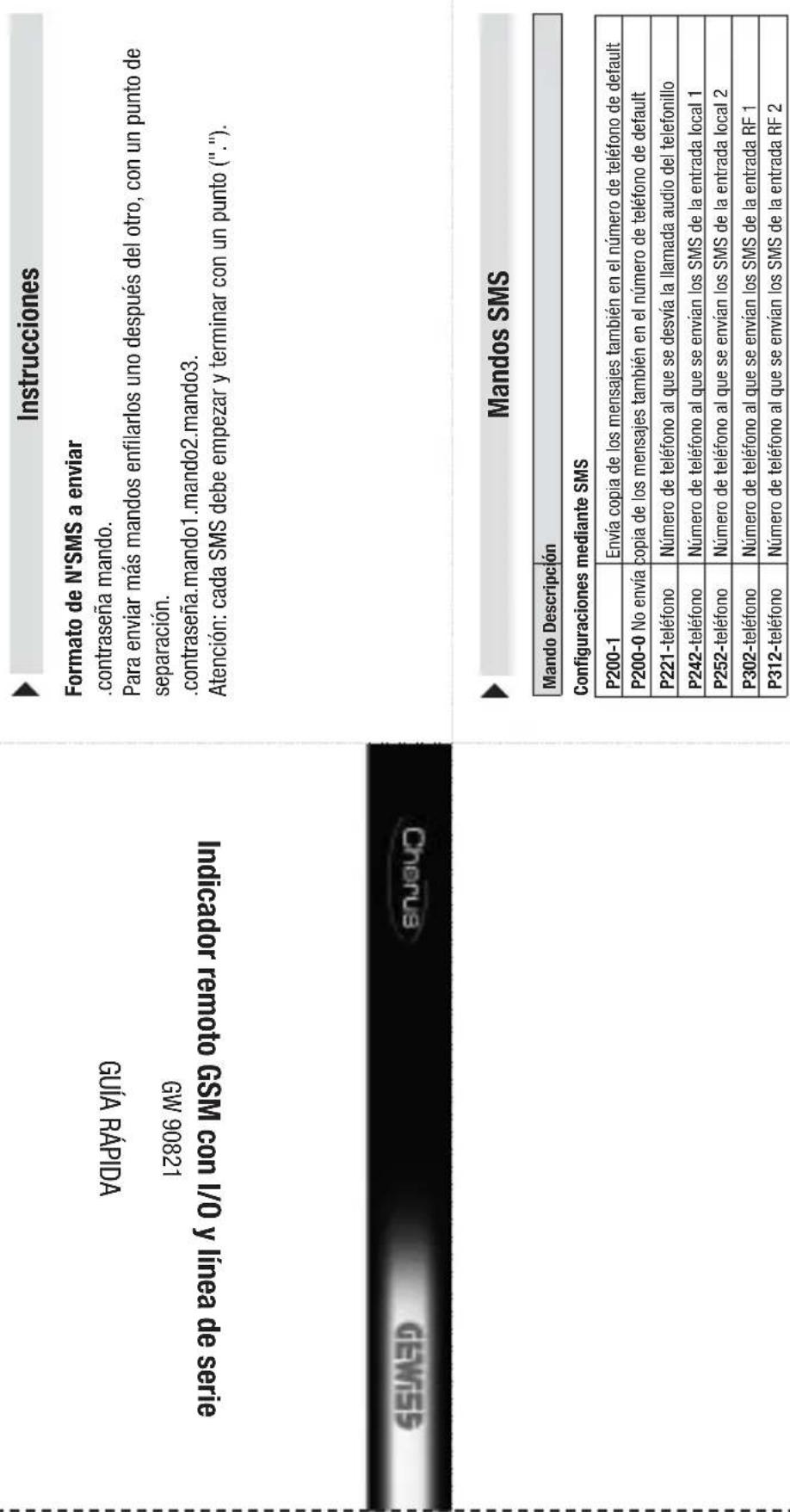 Gewiss GW90821 - SMS commands - 3