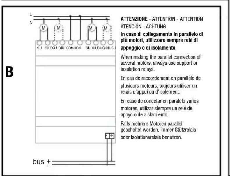 Gewiss GW90856 - Attuatore lavoro motore 2 canali 6 A KNX - da guida DIN - 4