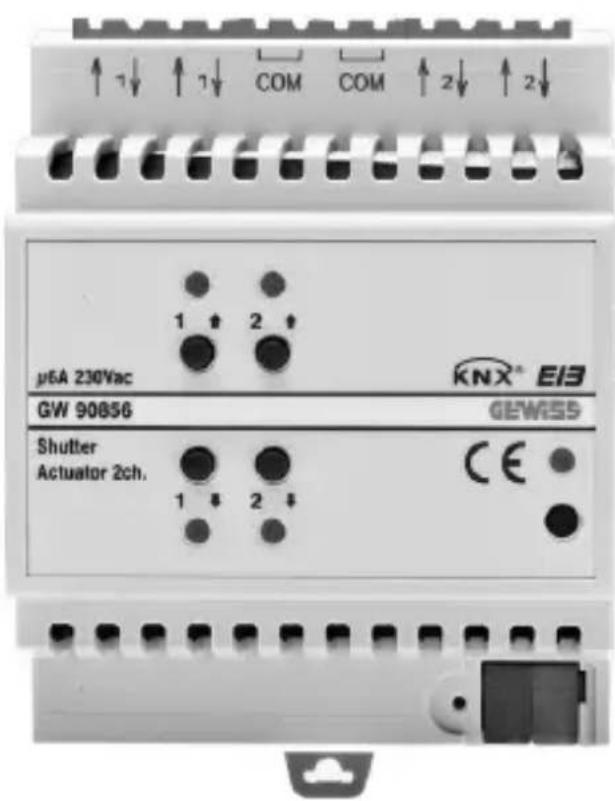 Gewiss GW90856 - Attuatore lavoro motore 2 canali 6 A KNX - da guida DIN - 2
