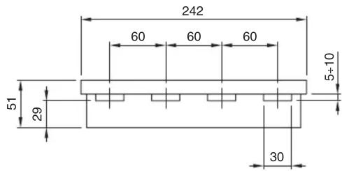 Gewiss GW45562 - KIT PORTABARRE LINEARE BARRE PIATTE 250-400-630A - LINEAR FLAT BAR HOLDER KIT 250-400-630A - 1