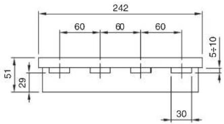 Gewiss GW45576 - KIT PORTABARRE LINEARE BARRE PIATTE 250-400-630A - - 1