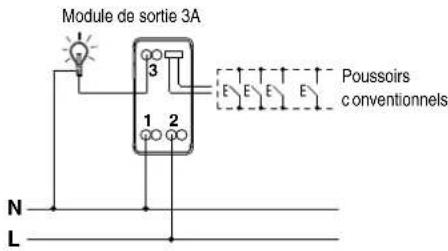 Gewiss GW20981 - Fonctionnement bistable avec pousoir - 1