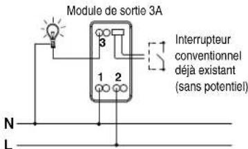 Gewiss GW21981 - Fonctionnement bistable avec interrupteur - 1