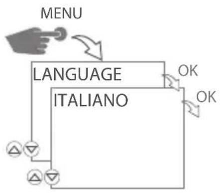 Gewiss GW96891 - Prima messa in funzione - Selezione della lingua del menu - 1