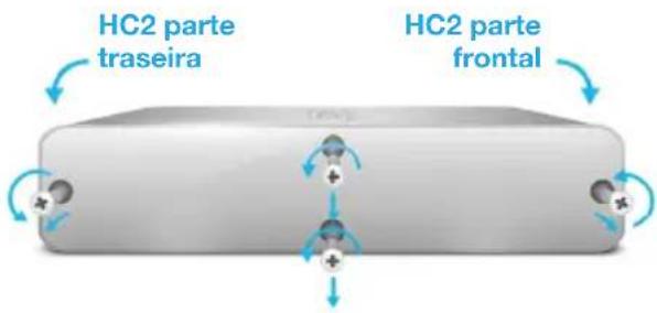 Fibaro Home Center 2 - Retire os parafudos do panele esquerdo - 1