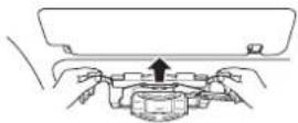 PIONEER NavGate HeadUp SPXHUD01 - 4BefestigenSiedieMontagehalterungan derSonnenblende. - 1