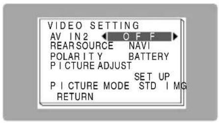 PIONEER AVDW6210 - Réglage de l'entrée [AV IN2] - 2