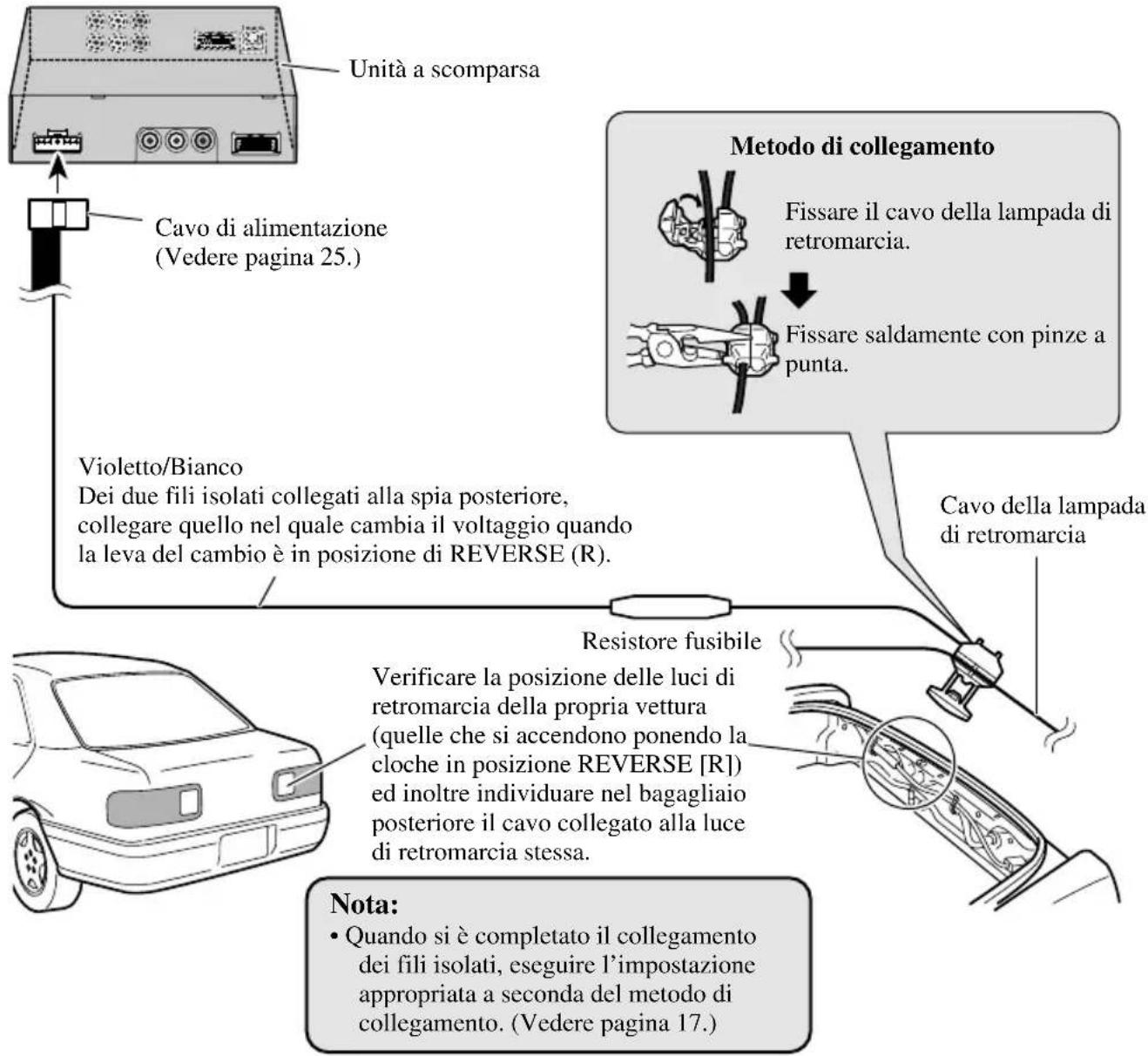 PIONEER AVDW6210 - Collegamento del filo "REVERSE-GEAR SIGNAL INPUT" - 1