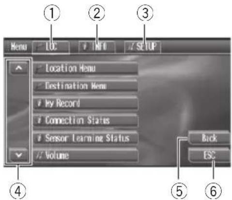 PIONEER AVGVDP1 - Utilisation du menu - 1