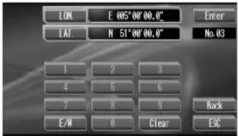 PIONEER AVGVDP1 - Modifica della longitudine e della latitudine. - 1