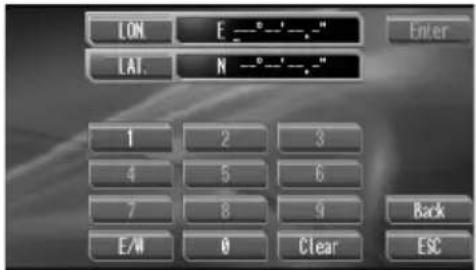 PIONEER AVGVDP1 - De bestemming opgeven door de geografische lengte en breedte op te geven - 1