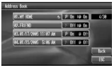 PIONEER AVGVDP1 - Raak Menu en Destination Menu aan en raak daarna Address Book aan. - 1