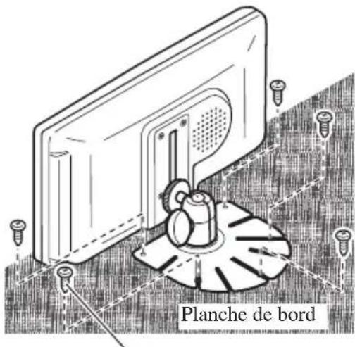 PIONEER AVDW6000 - Fixez la base de montage sur la planche de bord à l'aide des vis taraudeuses. - 1
