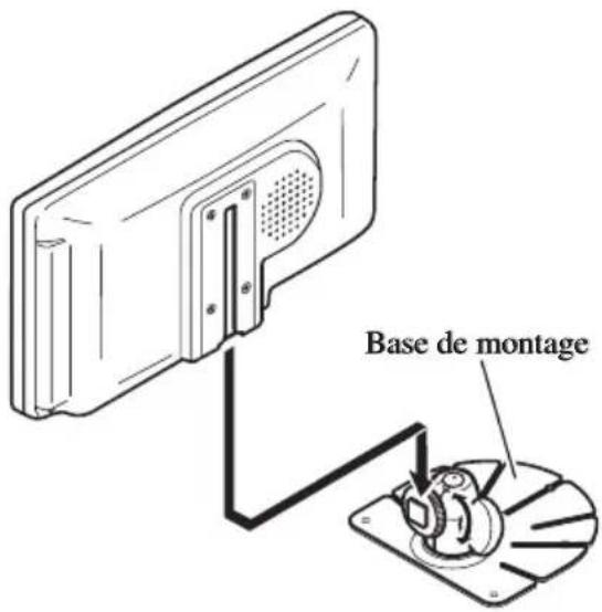 PIONEER AVDW6000 - Installez la base d'écran et la base de montage sur l'écran. - 1