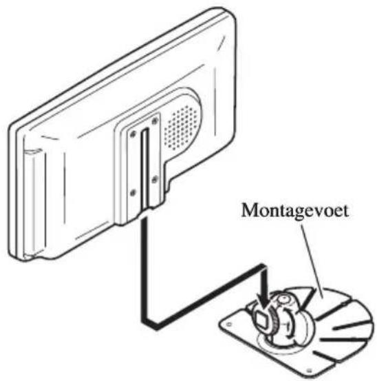 PIONEER AVDW6000 - Bevestig de displaystandaard en de montagevoet aan de display. - 1