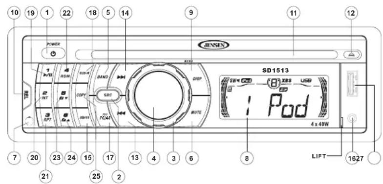 JENSEN SD1513 - CD PLAYER OPERATION - 1