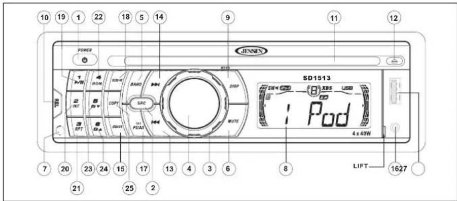 JENSEN SD1513 - OPERACION DE MP3/WMA - 1