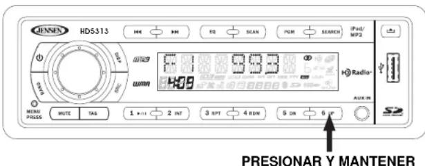 JENSEN HD5313 - Almacenar una Estación - 1