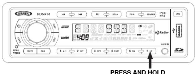 JENSEN HD5313 - Preset Stations - 1