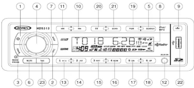 JENSEN HD5313 - Volume / Commande Audio - 1