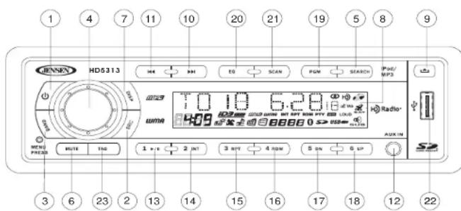 JENSEN HD5313 - Selectionner une bande - 1