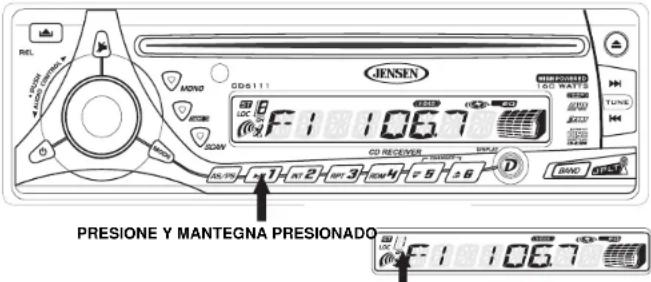 JENSEN CD6111 - Recorrido de Sintonía Preseleccionado - 1