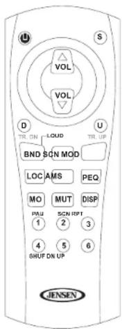 JENSEN CD6111 - REMOTE CONTROL - 1