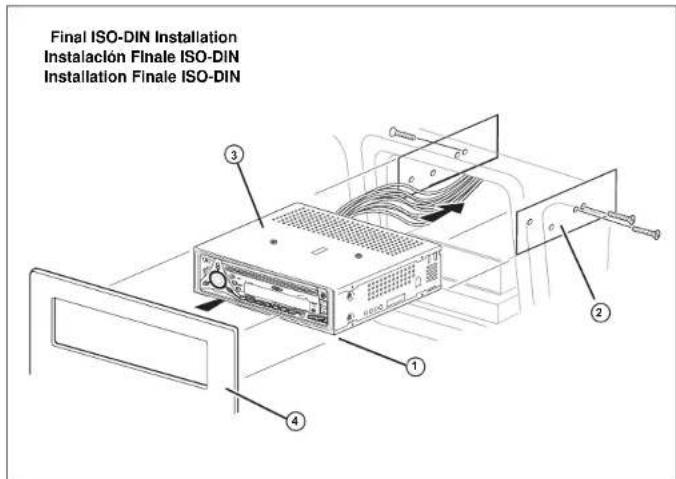 JENSEN CD3610 - Installation finale ISO-DIN - 2