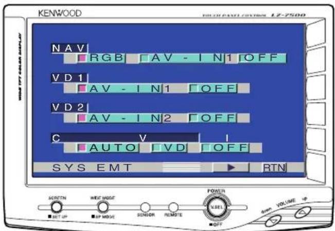 KENWOOD LZ7500 - System-Setup-Bildschirm-1 - 1