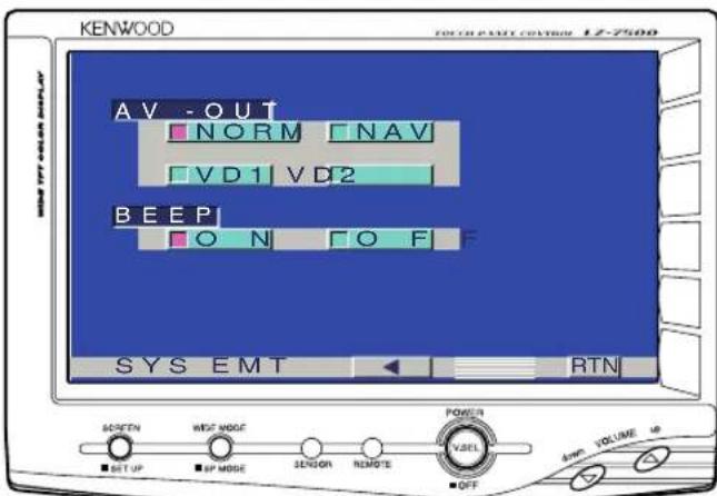 KENWOOD LZ7500 - System Setup Screen-2 - 1