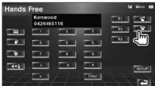 KENWOOD KOSV1000 - Pour terminer la communication - 1