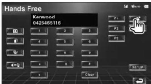 KENWOOD KOSV1000 - Affichez l'écran de commande du système mains-libres - 6