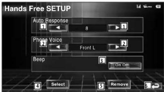 KENWOOD KOSV1000 - Configuration du téléphone mains-libres - 2