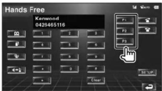 KENWOOD KOSV1000 - Pour appeler un numero de téléphone en mémoire: - 1