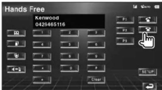 KENWOOD KOSV1000 - Affichez l'écran de commande du système mains-libres - 8