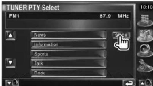 KENWOOD KOSV1000 - Recherche des stations du type de programme selectionné - 1