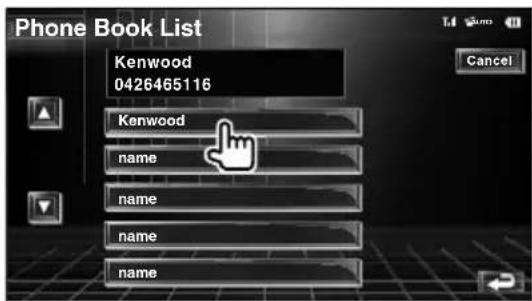 KENWOOD KOSV1000 - Sélectionnez un destinataire que vous souhaitez appeler - 1