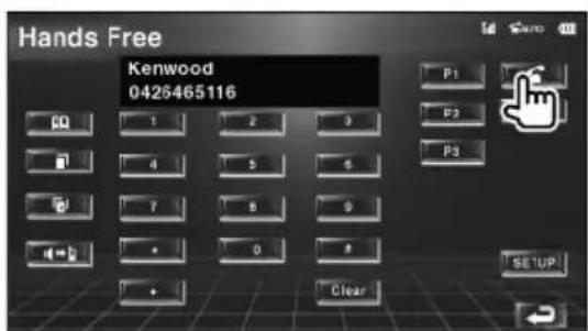 KENWOOD KOSV1000 - Pour appeler un numero de téléphone en mémoire: - 2