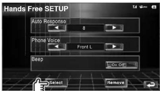 KENWOOD KOSV1000 - Selection d'un téléphone mains-libres - 2