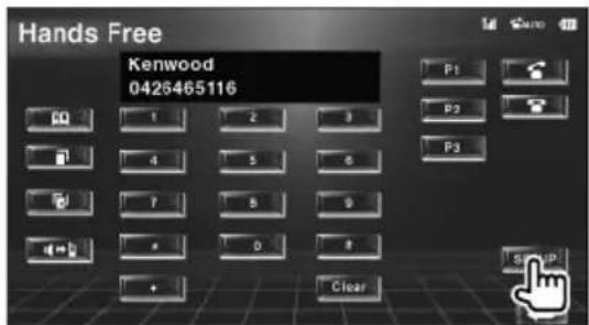 KENWOOD KOSV1000 - Affichez l'écran de configuration du système mains-libres - 1