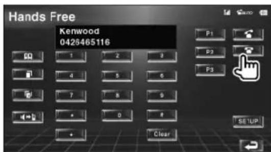 KENWOOD KOSV1000 - Pour terminer la communication - 1