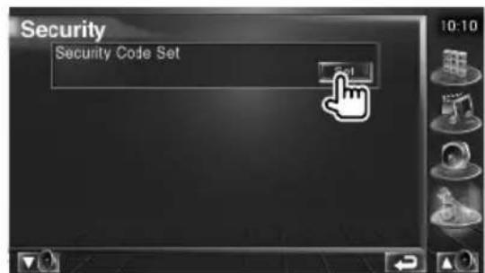 KENWOOD KOSV1000 - Démarrez la configuration du code de sécurité - 1