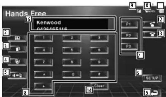 KENWOOD KOSV1000 - Affichez l'écran de commande du système mains-libres - 3