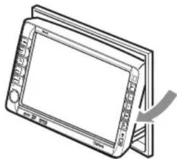 CLARION VX409 - Ajuste del ángulo del panel de operaciones - 1