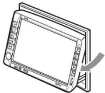 CLARION VX409 - Adjusting the angle of the operation panel - 1