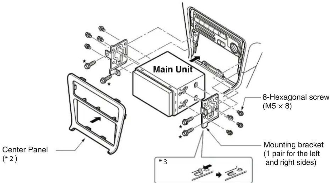 CLARION VX409 - InstallingtheMainUnitinaTOYOTAVehicle - 1