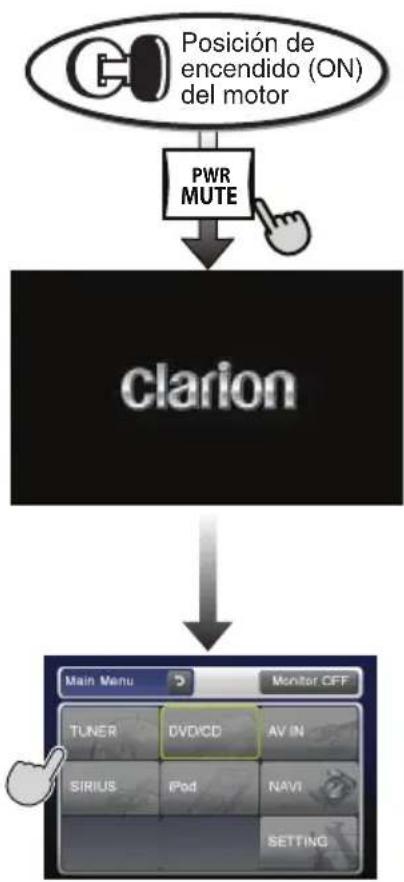 CLARION VX409 - Descripción de la operation de botones y teclas de contacto - 2