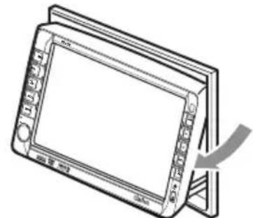 CLARION VX409 - Réglage de l'angle du panneau de commande - 1