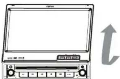 CLARION VX409 - Adjusting the angle of the operation panel - 2