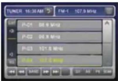 CLARION VX409 - Using the Preset List screen - 1